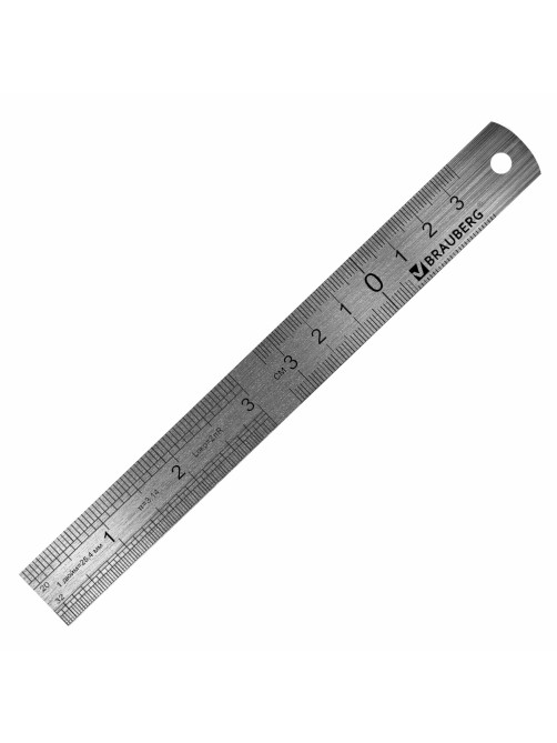 Линейки металлические КОМПЛЕКТ 3 шт. (15 см, 30 см, 50 см), BRAUBERG, 210810
