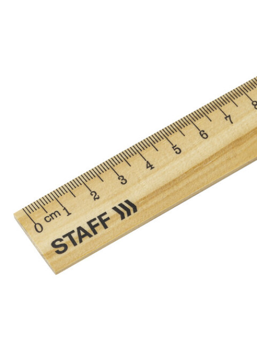 Линейка деревянная 40 см, STAFF, канадская сосна, 210801