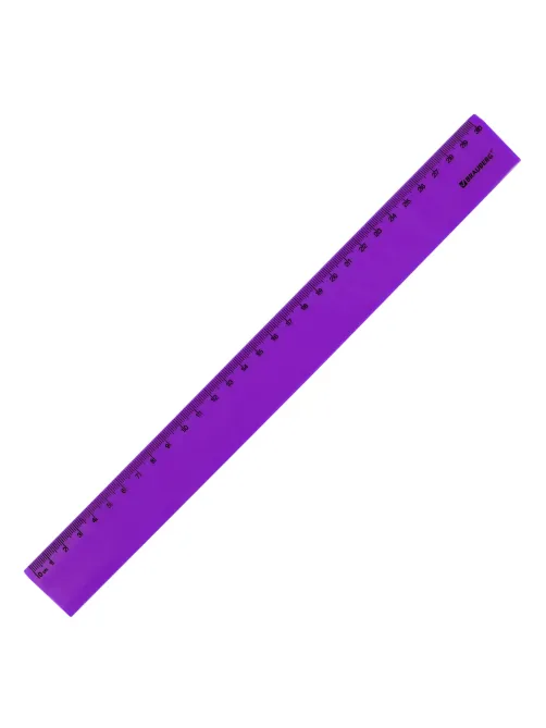 Линейка пластиковая 30 см BRAUBERG 