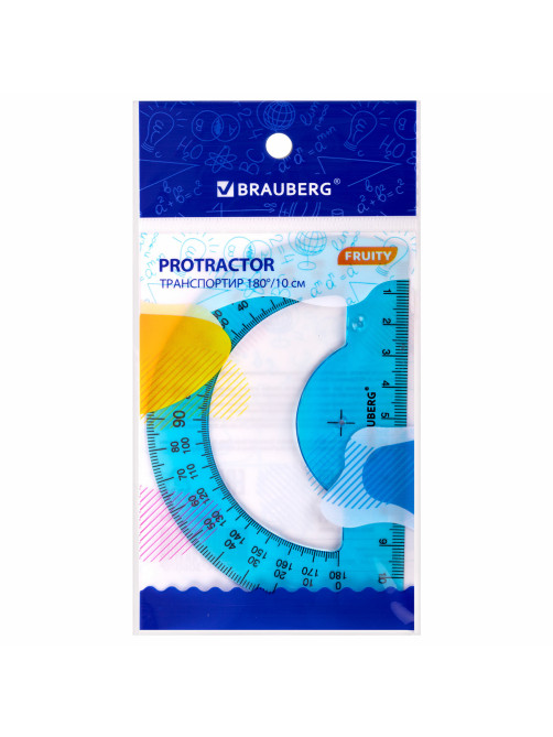 Транспортир 10 см BRAUBERG 