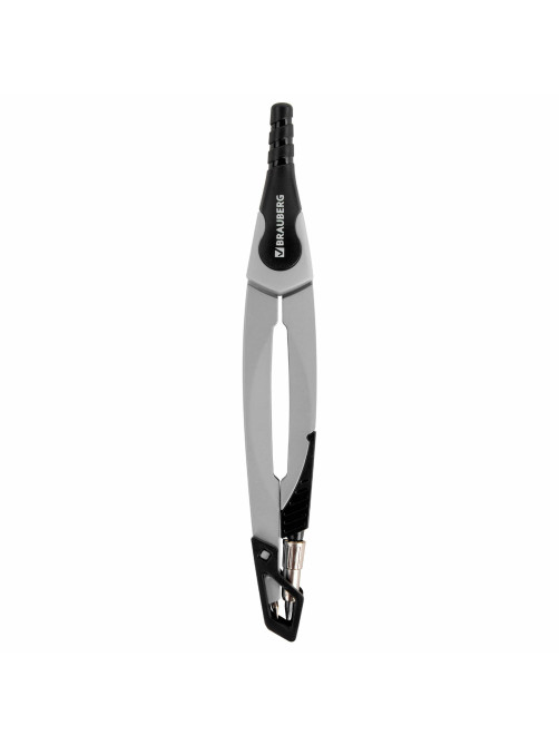 Готовальня BRAUBERG ULTRA, 4 предмета: циркуль 135 мм, запасные грифели, насадка, графитовый цвет, 210821