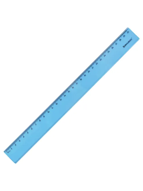 Линейка пластиковая 30 см BRAUBERG 