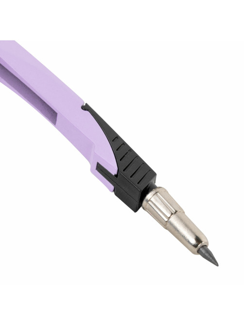 Готовальня BRAUBERG ULTRA, 4 предмета: циркуль 135 мм, запасной грифель, насадка, лавандовый цвет, 210823