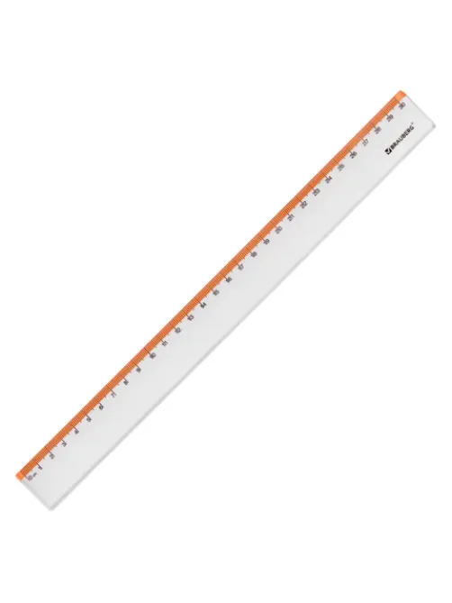 Линейка пластиковая 30 см BRAUBERG 