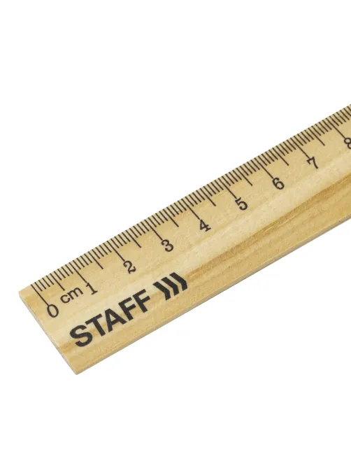 Линейка деревянная 50 см, STAFF, канадская сосна, 210802