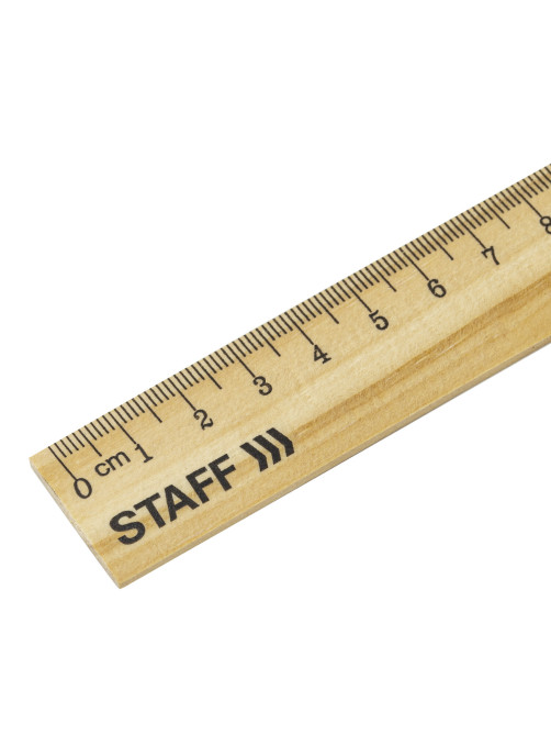 Линейка деревянная 40 см, STAFF, канадская сосна, 210801