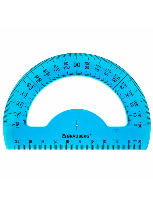 Транспортир 10 см BRAUBERG 