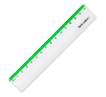 Линейка пластиковая 15 см BRAUBERG 
