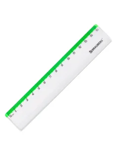 Линейка пластиковая 15 см BRAUBERG 