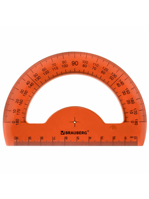 Транспортир 10 см BRAUBERG 