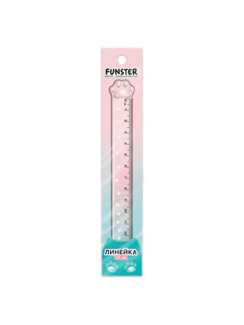 Линейка пластиковая 15 см, FUNSTER (ФАНСТЕР), 