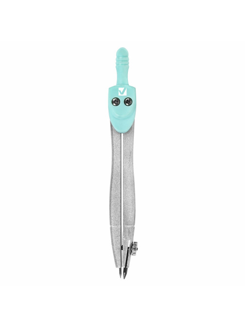 Готовальня BRAUBERG SCHOOL KIT, 8 предметов, циркуль 115 мм, чертежные принадлежности, мятный цвет, 210705