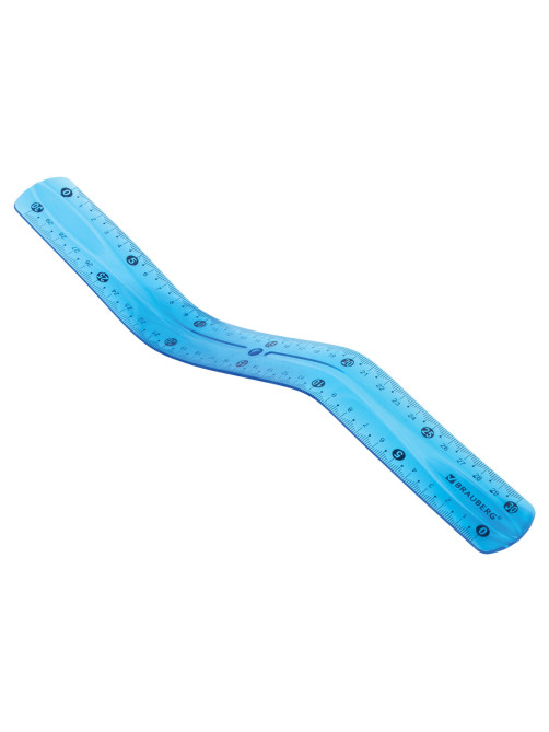 Линейка 30 см гибкая BRAUBERG 