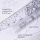Линейка с роликом (рейсшина) 30 см, металлический ролик, УЧП-30