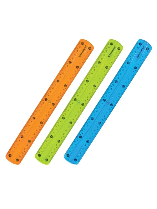 Линейка 30 см гибкая BRAUBERG 