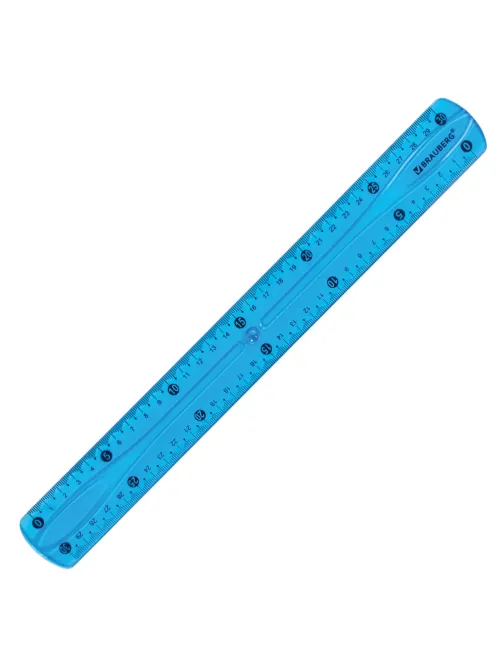 Линейка 30 см гибкая BRAUBERG 