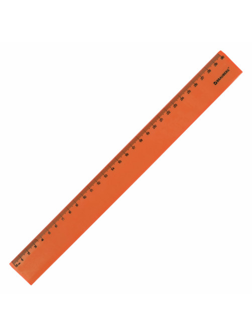 Линейка пластиковая 30 см BRAUBERG 