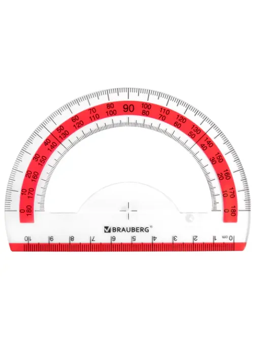 Транспортир 10 см BRAUBERG 