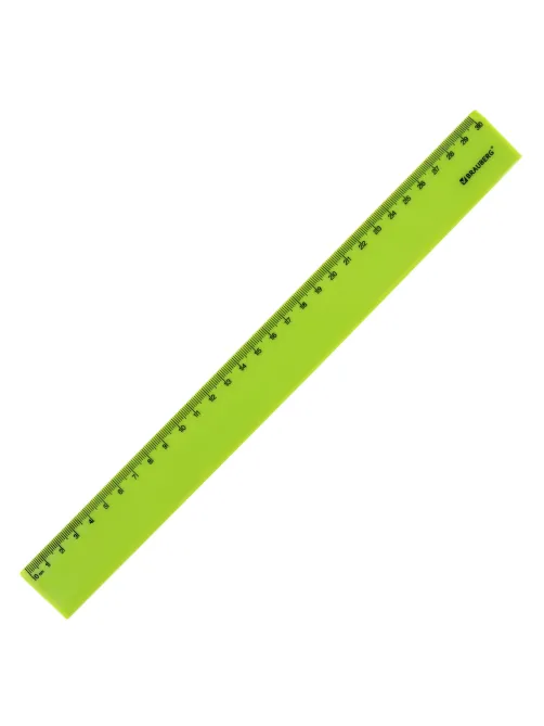 Линейка пластиковая 30 см BRAUBERG 