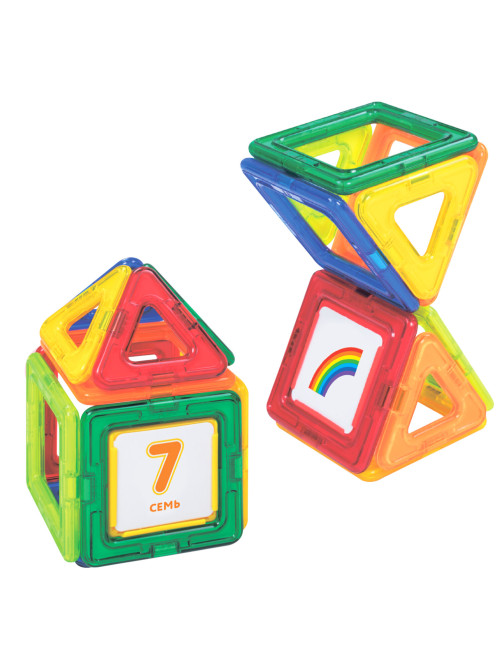 Магнитный конструктор MAGNETIC BLOCKS-19, 19 деталей, BRAUBERG KIDS, 663843