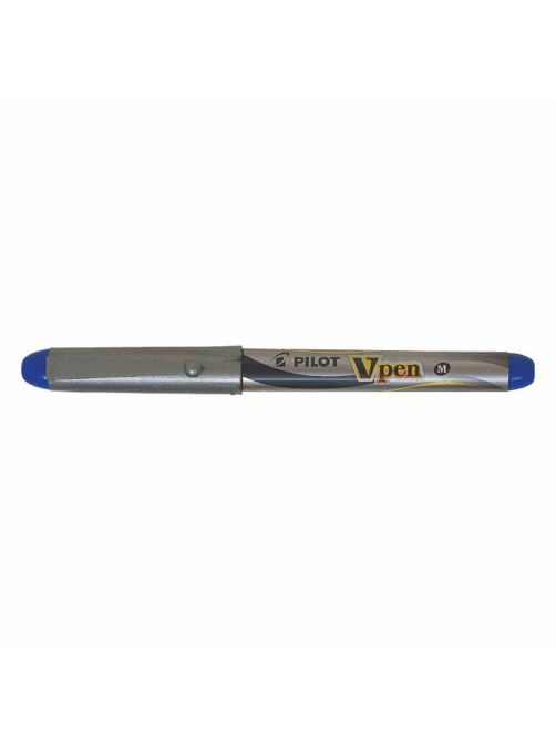 Ручка перьевая PILOT V-Pen, СИНЯЯ, корпус серый, линия письма 0,58 мм, SVP-4M L