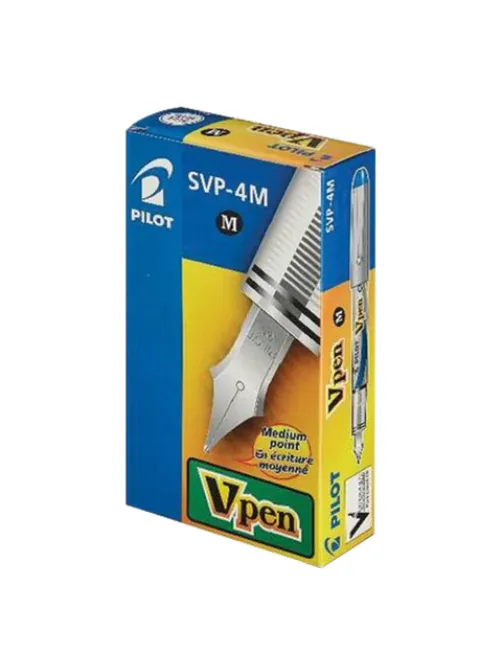 Ручка перьевая PILOT V-Pen, СИНЯЯ, корпус серый, линия письма 0,58 мм, SVP-4M L