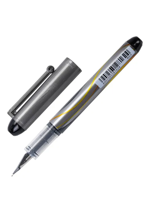 Ручка перьевая PILOT V-Pen, ЧЕРНАЯ, корпус серый, линия письма 0,58 мм, SVP-4M B