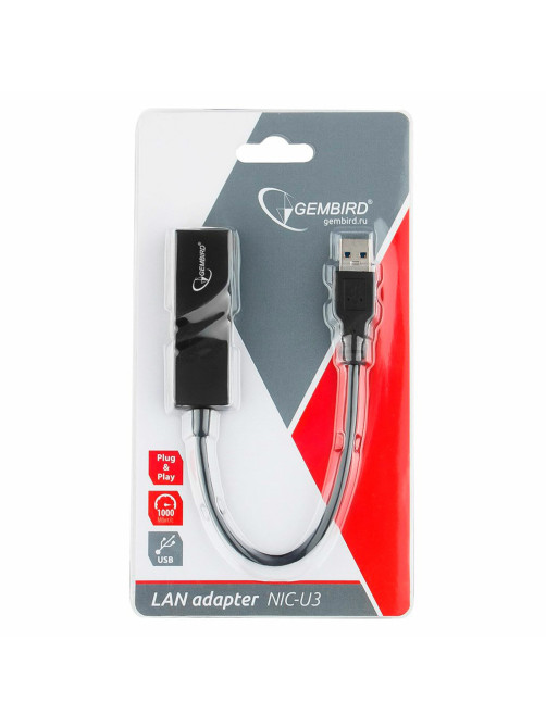 Сетевой адаптер Ethernet GEMBIRD USB 3.0 – Gigabit Ethernet adapter, RTL8153, NIC-U3