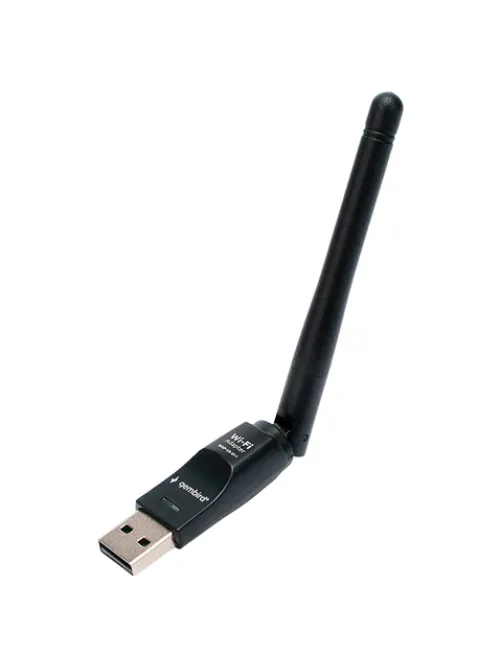 Сетевой адаптер Wi-Fi GEMBIRD 150 Мбит, с антенной, USB, 802.11b/g/n, MT7601, WNP-UA-011