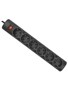 Сетевой фильтр DEFENDER DFS 155, 6 розеток, 5 м, черный, 99496