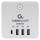 Сетевой фильтр CABLEXPERT Cube, 4 розетки, 16 А, 1 x Type-C PD, 3 х USB, белый, CUBE-4-СU3-W, CUBE-4-CU3-W