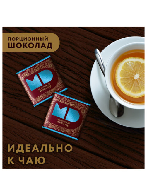 Шоколад порционный МОНЕТНЫЙ ДВОР, молочный шоколад 42%, 96 плиток по 5 г, в шоубоксах, 508