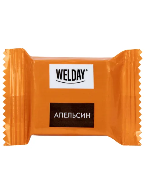 Шоколад порционный WELDAY (ВЭЛДЭЙ), ассорти 6 вкусов, 810 г (54 плитки по 15 г), пакет, 622409