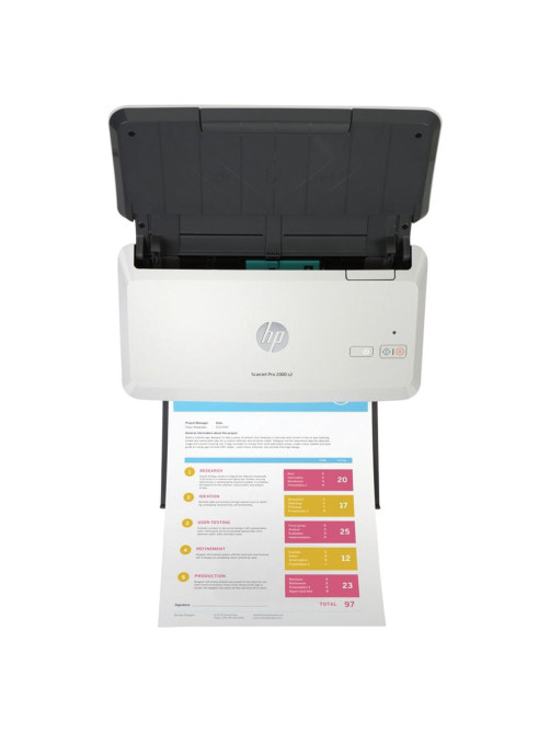 Сканер потоковый HP ScanJet Pro 2000 s2 А4, 35 стр./мин, 600x600, ДАПД, 6FW06A