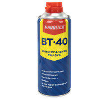 Смазка универсальная проникающая BT-40 (аналог WD-40) 450 мл, аэрозоль с трубочкой, RABBITEX (РАББИТЕКС), 700297
