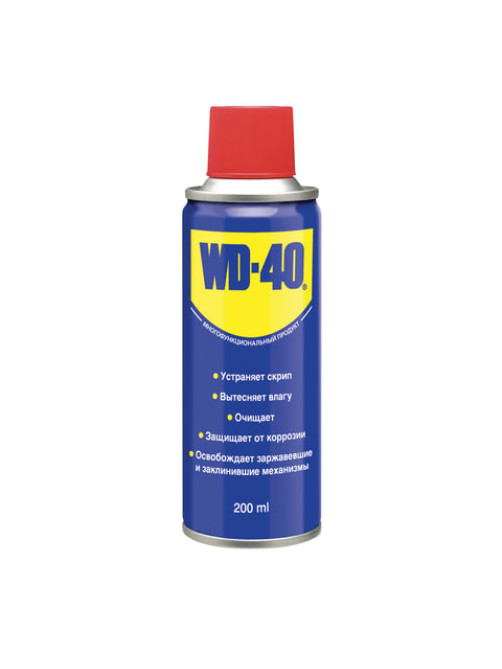 Средство WD-40 универсальное, 200 мл, для тысячи применений в офисе, быту, производстве, WD0001