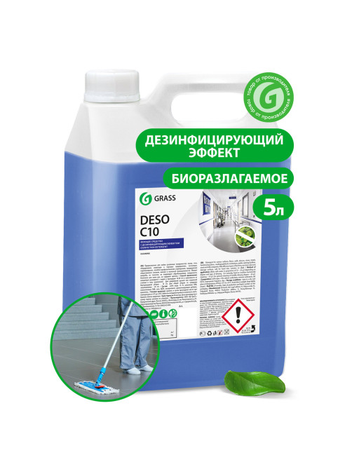 Средство моющее c дезинфицирующим эффектом 5 кг GRASS DESO C10, концентрат, 125191