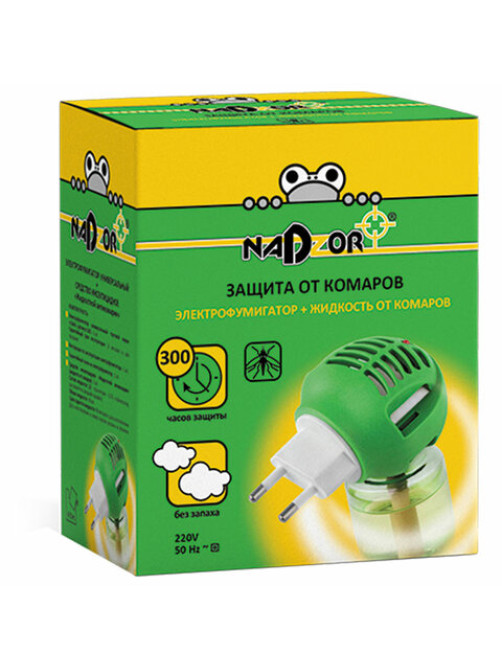 Средство от насекомых фумигатор + жидкость NADZOR (Надзор), 30 ночей, 3809