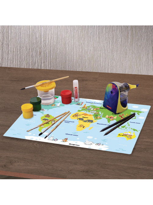 Настольное покрытие BRAUBERG KIDS, А3+, пластик, 46x33 см, 