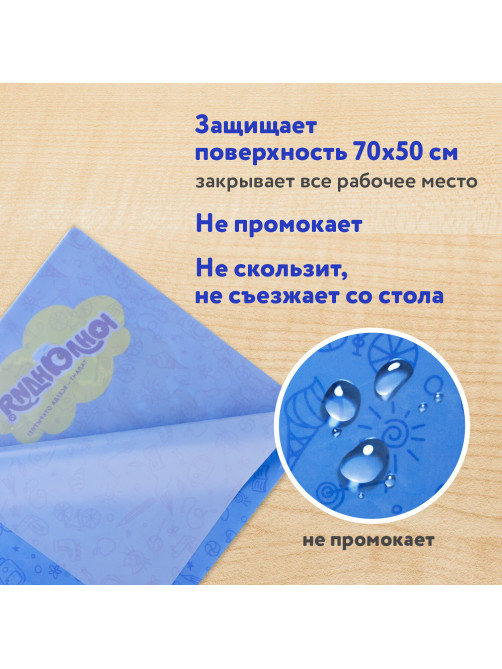 Настольное покрытие ЮНЛАНДИЯ для труда и творческих занятий, ПВХ, 