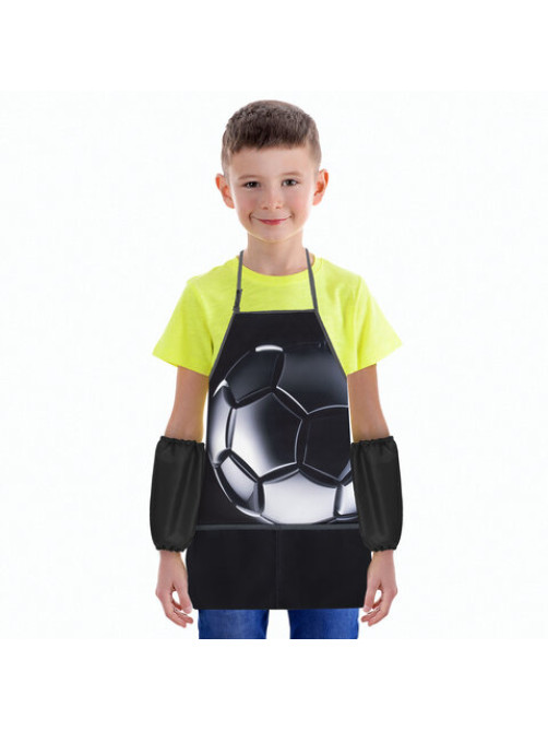 Фартук с нарукавниками для уроков труда BRAUBERG KIDS, 2 кармана, регулировка по росту, 46x54 см, 