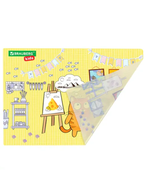 Настольное покрытие BRAUBERG KIDS для труда и творческих занятий, ПВХ, 