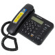 Телефон PANASONIC KX-TS2358RUB, черный, память 50 номеров, АОН, спикерфон, ЖК дисплей с часами, тональный / импульсный режим