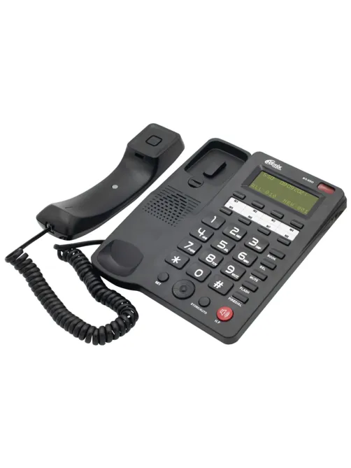 Телефон RITMIX RT-550 black, АОН, спикерфон, память 100 номеров, тональный / импульсный режим, черный, 80001483