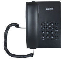 Телефон проводной SANYO RA-S204B, тональный / импульсный режим, повтор, чёрный