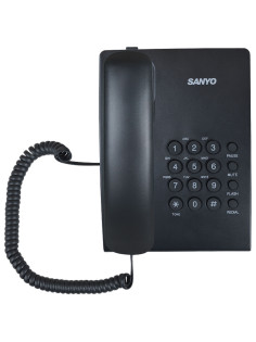 Телефон проводной SANYO RA-S204B, тональный / импульсный режим, повтор, чёрный