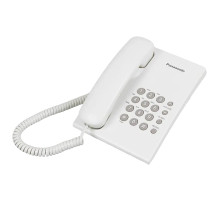 Телефон PANASONIC KX-TS2350RUW, белый, повторный набор, тональный / импульсный режим