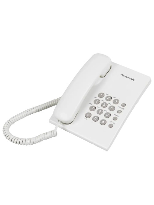 Телефон PANASONIC KX-TS2350RUW, белый, повторный набор, тональный / импульсный режим