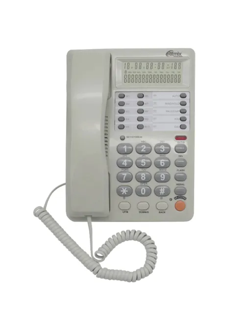 Телефон RITMIX RT-495 white, АОН, спикерфон, память 60 номеров, тональный / импульсный режим, белый, 80002153