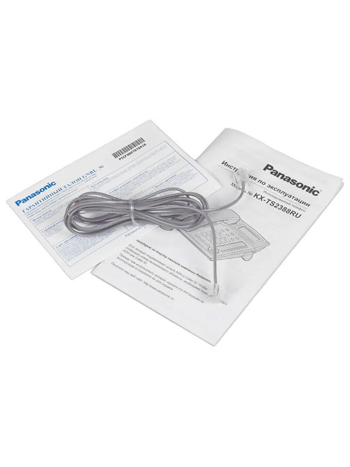Телефон PANASONIC KX-TS2388RUW, АОН, спикерфон, память 50 номеров в справочнике, тональный/импульсный режим, белый